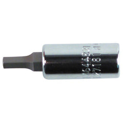 Hex Metric Bit Socket 1/4″ Square Drive with 1/4″ Replaceable Hex Bit 3 mm × 38 mm Overall Length - Americas Industrial Supply