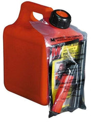 Made in USA - 1 Gal High Density Polyethylene Spill-Proof CARB Gas Can - 9-1/2" High x 7-1/2" Diam, Red - Americas Industrial Supply