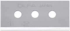 Olfa - 10 Piece Steel Safety Blade - 40mm OAL - Americas Industrial Supply