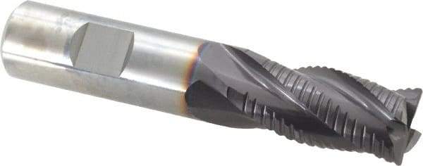 Guhring - 3/4" Diam, Fine Pitch, 1-1/2" LOC, 4 Flute Solid Carbide Roughing Square End Mill - FIREX Finish, 4" OAL, 3/4" Shank Diam, Single End, Centercutting - Americas Industrial Supply