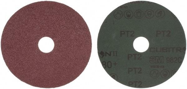3M - 5" Diam 7/8" Hole 80 Grit Fiber Disc - Medium Grade, Ceramic, 12,000 Max RPM, Series 982C - Americas Industrial Supply