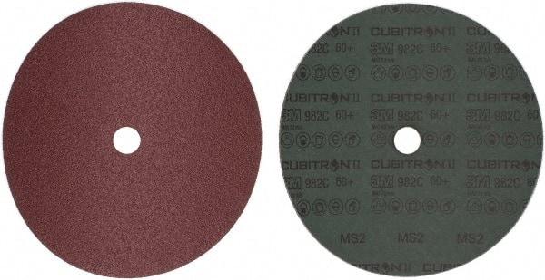 3M - 9-1/8" Diam 7/8" Hole 60 Grit Fiber Disc - Medium Grade, Ceramic, 6,600 Max RPM, Series 982C - Americas Industrial Supply