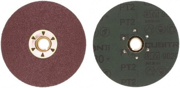 3M - 4-1/2" Diam 5/8-11 Threaded Hole 80 Grit Fiber Disc - Medium Grade, Ceramic, 13,300 Max RPM, Series 982C - Americas Industrial Supply