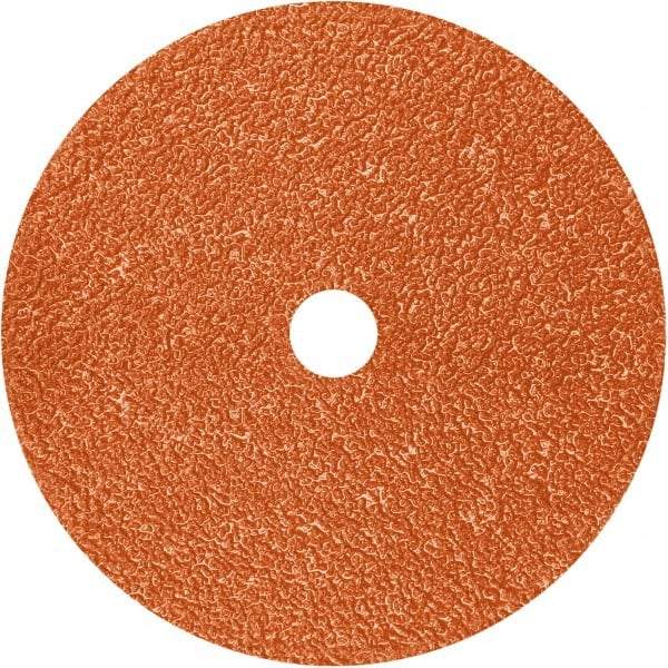 3M - 7" Diam 5/8-11 Threaded Hole 80 Grit Fiber Disc - Medium Grade, Ceramic, 8,600 Max RPM, Series 982C - Americas Industrial Supply