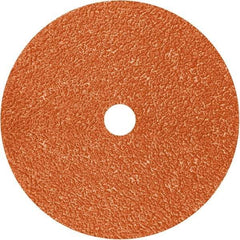 3M - 7" Diam 5/8-11 Threaded Hole 80 Grit Fiber Disc - Medium Grade, Ceramic, 8,600 Max RPM, Series 982C - Americas Industrial Supply