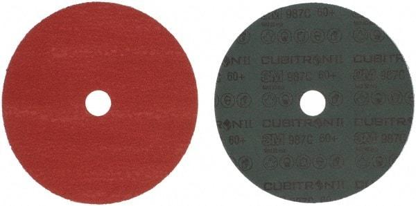 3M - 7" Diam 7/8" Hole 60 Grit Fiber Disc - Medium Grade, Ceramic, 8,600 Max RPM, Series 987C - Americas Industrial Supply