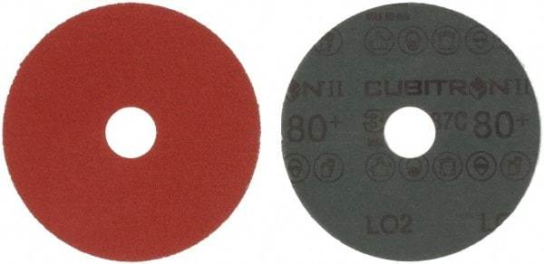 3M - 4-1/2" Diam 7/8" Hole 80 Grit Fiber Disc - Medium Grade, Ceramic, 13,300 Max RPM, Series 987C - Americas Industrial Supply