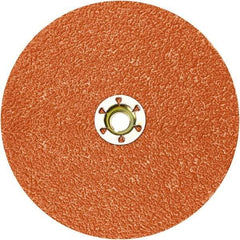 3M - 5" Diam 5/8-11 Threaded Hole 80 Grit Fiber Disc - Medium Grade, Ceramic, 12,000 Max RPM, Series 987C - Americas Industrial Supply