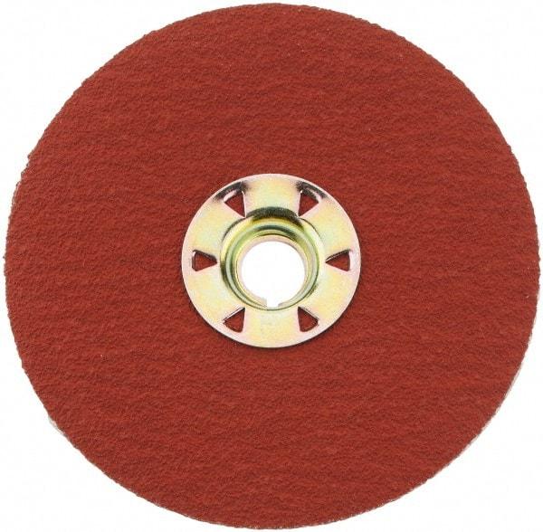 3M - 4-1/2" Diam 5/8-11 Threaded Hole 80 Grit Fiber Disc - Medium Grade, Ceramic, 13,300 Max RPM, Series 987C - Americas Industrial Supply