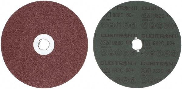 3M - 7" Diam 5/8-11 Threaded Hole 60 Grit Fiber Disc - Medium Grade, Ceramic, 8,600 Max RPM, Series 982C - Americas Industrial Supply