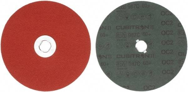 3M - 7" Diam 5/8-11 Threaded Hole 60 Grit Fiber Disc - Medium Grade, Ceramic, 8,600 Max RPM, Series 987C - Americas Industrial Supply
