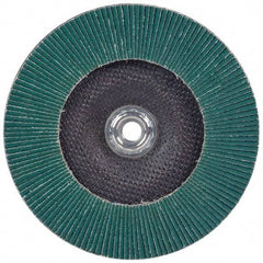 3M - 40 Grit, 7" Disc Diam, 7/8" Center Hole, Type 27 Zirconia Alumina Flap Disc - 8,600 Max RPM, Cloth Backing, Arbor Attaching System, Coated - Americas Industrial Supply