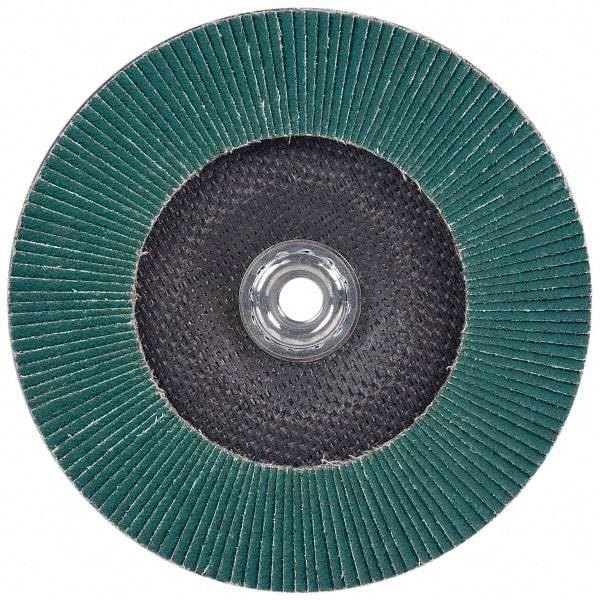 3M - 36 Grit, 7" Disc Diam, 7/8" Center Hole, Type 29 Zirconia Alumina Flap Disc - 8,600 Max RPM, Cloth Backing, Arbor Attaching System, Coated - Americas Industrial Supply