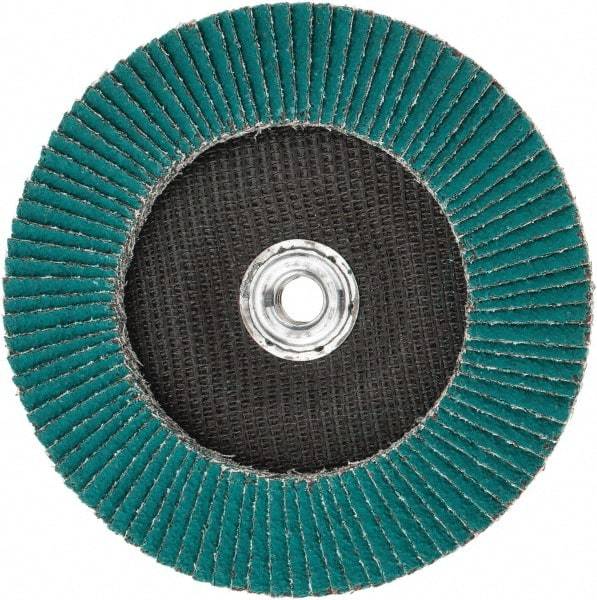 3M - 36 Grit, 7" Disc Diam, 5/8-11 Center Hole, Type 29 Zirconia Alumina Flap Disc - 8,600 Max RPM, Cloth Backing, Arbor Attaching System, Coated - Americas Industrial Supply