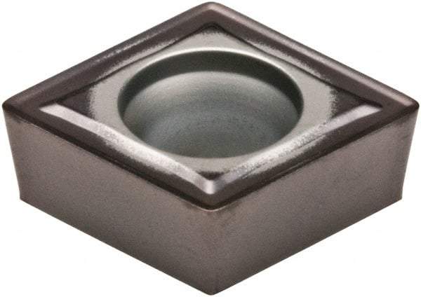 Kennametal - CCMT32.52 MW Grade KCU10 Carbide Turning Insert - AlTiN Finish, 80° Diamond, 3/8" Inscr Circle, 5/32" Thick, 1/32" Corner Radius - Americas Industrial Supply