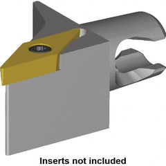 Kennametal - Left Hand Cut, Size KM16, VB.. Insert Compatiblity, Modular Turning & Profiling Cutting Unit Head - 10mm Ctr to Cutting Edge, 20mm Head Length, Series KM Micro - Americas Industrial Supply