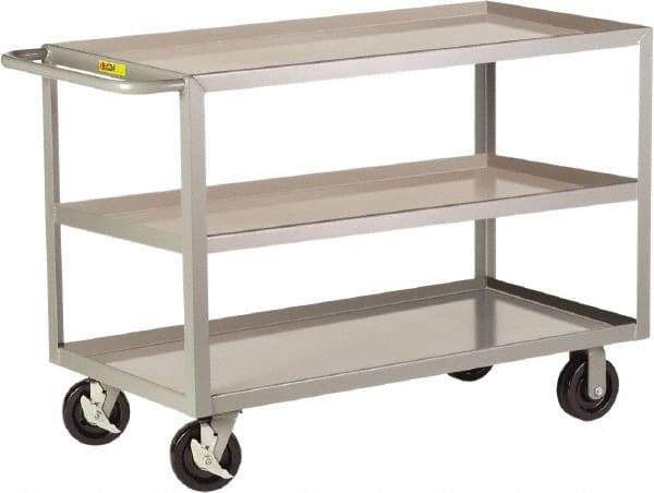 Little Giant - 3,600 Lb Capacity, 24" Wide x 53-1/2" Long x 36" High Shelf Cart - 3 Shelf, Steel - Americas Industrial Supply