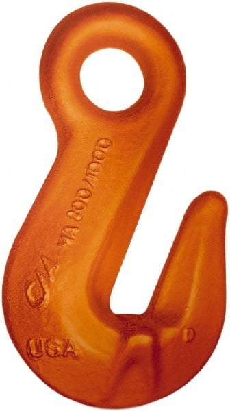 CM - Chain Grade 100, 15,000 Lbs. Load Limit Eye Cradle Grab Hook - 0.59 Inch Hook Throat, 4.22 Inch Reach, 1.03 Inch Eye Inside Diameter, 1/2 Inch Chain Diameter, 6.36 Inch Overall Length, 0.63 Inch Eye Thickness - Americas Industrial Supply