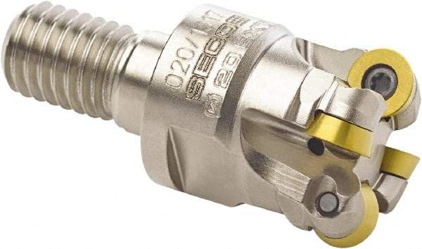 Seco - 16mm Cutting Diam, 3.5mm Max Depth of Cut, Modular Connection Indexable Copy End Mill - 3 Inserts, RDH.. 0702 Insert, R217.29 Toolholder, Through Coolant - Americas Industrial Supply