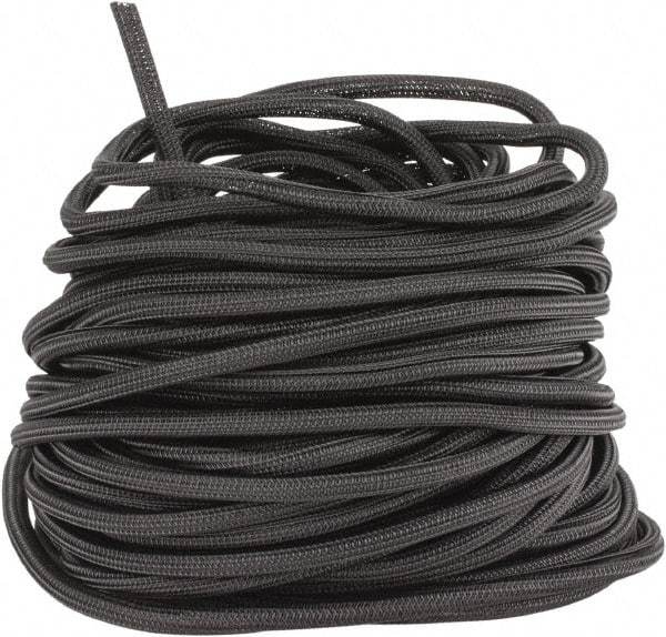 Techflex - Black Braided Cable Sleeve - 200' Coil Length, -103 to 257°F - Americas Industrial Supply