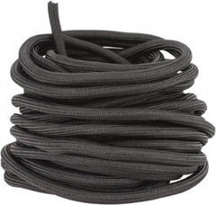 Techflex - Black Braided Cable Sleeve - 75' Coil Length, -103 to 257°F - Americas Industrial Supply