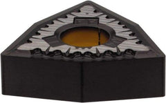 Kennametal - WNMG431 FP Grade KCM15 Carbide Turning Insert - TiCN/Al2O3 Finish, 80° Trigon, 1/2" Inscr Circle, 3/16" Thick, 1/64" Corner Radius - Americas Industrial Supply