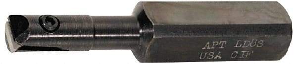 APT - 1-1/16" Min Bore Diam, 7-1/2" OAL, 1" Shank Diam, Indexable Boring Bar - 5-1/4" Max Bore Depth, TPG 321 Insert, Screw Holding Method - Americas Industrial Supply