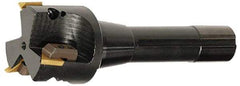 APT - 3/4" Cut Diam, 0.65" Max Depth of Cut, 5-7/8" OAL, Indexable Square Shoulder End Mill - TPC 32..., TPG 32., TPU 32. Inserts, R8 90° Lead Angle, Series Tri-Dex - Americas Industrial Supply