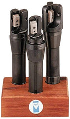 APT - 1 to 1-1/2" Cutting Diam, R8 Shank, IndexableRound Inserted End Mill Set - EMR Carbide Toolholder, Series Tri-Dex - Americas Industrial Supply