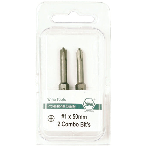 Xeno Combination Terminal Block Power Bit 1/4″ Hex Drive Bit #1 × 50 (2 Bit Pack) - Americas Industrial Supply