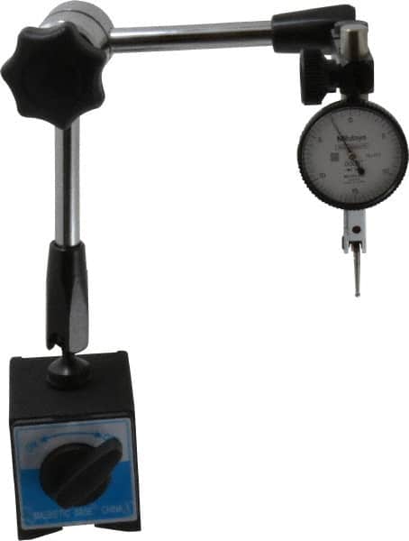 Mitutoyo - Dial Indicator & Base Kit - 2" Base Length x 2-1/4" Base Width x 2-1/4" Base Height - Americas Industrial Supply