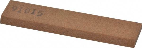 Made in USA - 3-1/2" Long x 3/4" Wide x 3/16" Thick, Aluminum Oxide Sharpening Stone - Rectangle, Medium Grade - Americas Industrial Supply