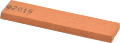Made in USA - 3-1/2" Long x 3/4" Wide x 3/16" Thick, Aluminum Oxide Sharpening Stone - Rectangle, Fine Grade - Americas Industrial Supply