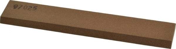 Made in USA - 6" Long x 1" Wide x 1/4" Thick, Aluminum Oxide Sharpening Stone - Rectangle, Medium Grade - Americas Industrial Supply