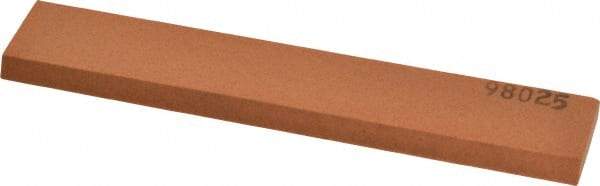 Made in USA - 5" Long x 1" Wide x 3/16" Thick, Aluminum Oxide Sharpening Stone - Rectangle, Fine Grade - Americas Industrial Supply