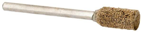 Made in USA - W163, Cylinder End, Mounted Point - Medium Grade, 80 Grit - Americas Industrial Supply