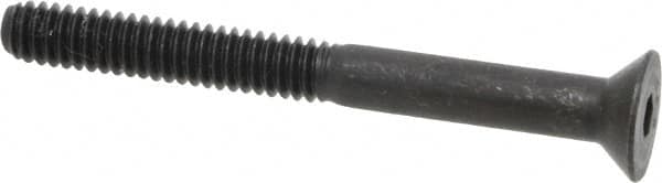 Value Collection - 1/4-20 UNC Hex Socket Drive, 82° Flat Screw - Alloy Steel, Black Oxide Finish, Partially Threaded, 2-1/2" OAL - Americas Industrial Supply