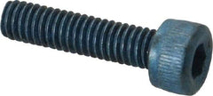 Metric Blue - M4x0.70 Metric Coarse Hex Socket Drive, Socket Cap Screw - Grade 12.9 Alloy Steel, Metric Blue Finish, Fully Threaded, 16mm Length Under Head - Americas Industrial Supply