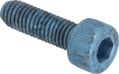 Metric Blue - M5x0.80 Metric Coarse Hex Socket Drive, Socket Cap Screw - Grade 12.9 Alloy Steel, Metric Blue Finish, Fully Threaded, 16mm Length Under Head - Americas Industrial Supply