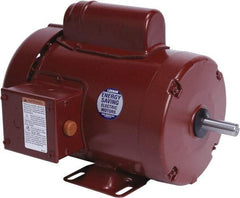 Leeson - 1 Max hp, 1,800 Max RPM, Electric AC DC Motor - 115/208-230 V Input, Single Phase, 56 Frame, 5/8" Shaft Diam, Rigid Base Mount, TEFC Enclosure - Americas Industrial Supply