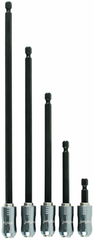 5 Piece - 2.4" - 9.8" Lengths - Proturn 1/4" Quick Release Bit Holder Set with Magnets - Americas Industrial Supply