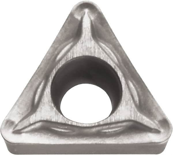 Kyocera - TCMT21.52 HP Grade TN60 Cermet Turning Insert - Uncoated, 60° Triangle, 1/4" Inscr Circle, 3/32" Thick, 1/32" Corner Radius - Americas Industrial Supply