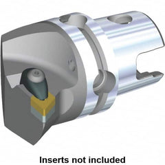 Kennametal - Left Hand Cut, Size KM50, DN.. Insert Compatiblity, Internal or External Modular Turning & Profiling Cutting Unit Head - 35mm Ctr to Cutting Edge, 50mm Head Length, Through Coolant, Series Kenclamp - Americas Industrial Supply