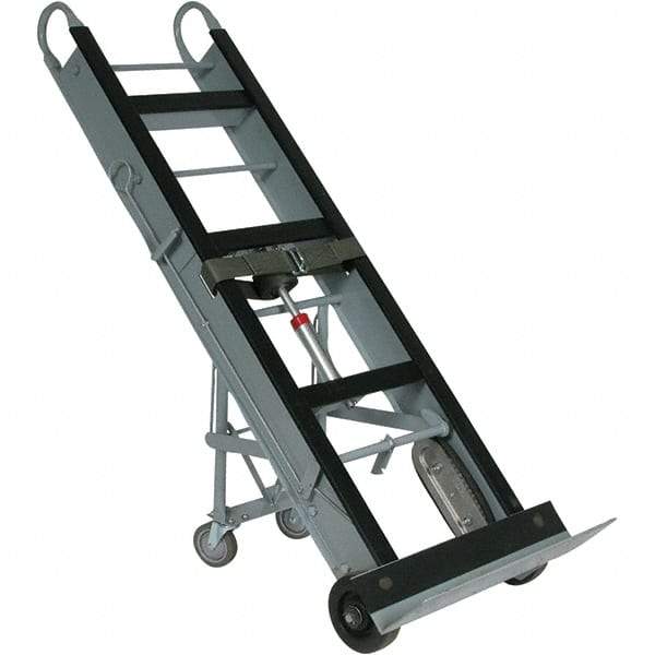 Wesco Industrial Products - 550 Lb Capacity 61" OAH Appliance Hand Truck - 5 x 24" Base Plate, Dual Loop Handle, Steel, Mold-On Rubber Wheels - Americas Industrial Supply