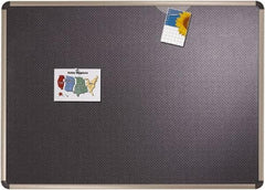 Quartet - 48" Wide x 36" High Cork Bulletin Board - Embossed Foam, Black - Americas Industrial Supply