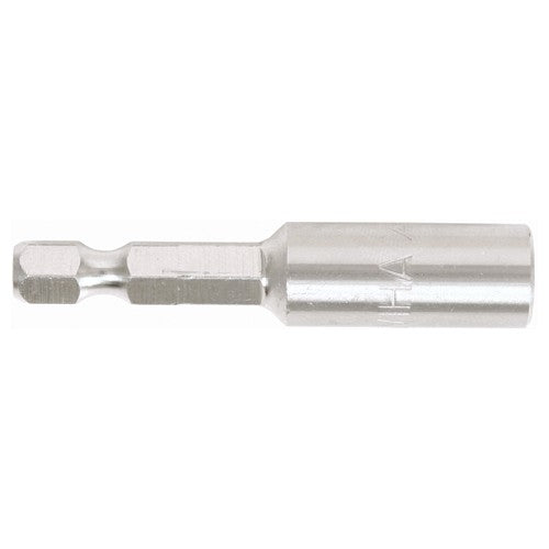 Stainless Steel Insert Bit Holder 1/4″ Drive Internal C-Ring for bit holding and magnetic 2.1″ Oal - Americas Industrial Supply