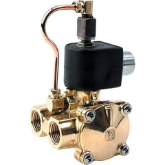 Parker - 24/60 VAC 1/2" NPT Port Brass Three-Way Internally Piloted Diaphragm Solenoid Valve - Americas Industrial Supply