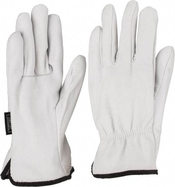 MCR Safety - Size 3XL Goatskin General Protection Work Gloves - For Work & Driver, Uncoated, Slip-On Cuff, White, Paired - Americas Industrial Supply