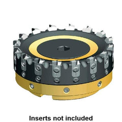 Kennametal - 10 Inserts, 80mm Cut Diam, 27mm Arbor Diam, 3mm Max Depth of Cut, Indexable Square-Shoulder Face Mill - 0/90° Lead Angle, 50mm High, Series AluMill - Americas Industrial Supply