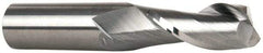 Hertel - 11/16", 1-1/2" LOC, 3/4" Shank Diam, 4" OAL, 2 Flute, Solid Carbide Square End Mill - Single End, TiN Finish, Spiral Flute, 30° Helix, Centercutting, Right Hand Cut - Americas Industrial Supply